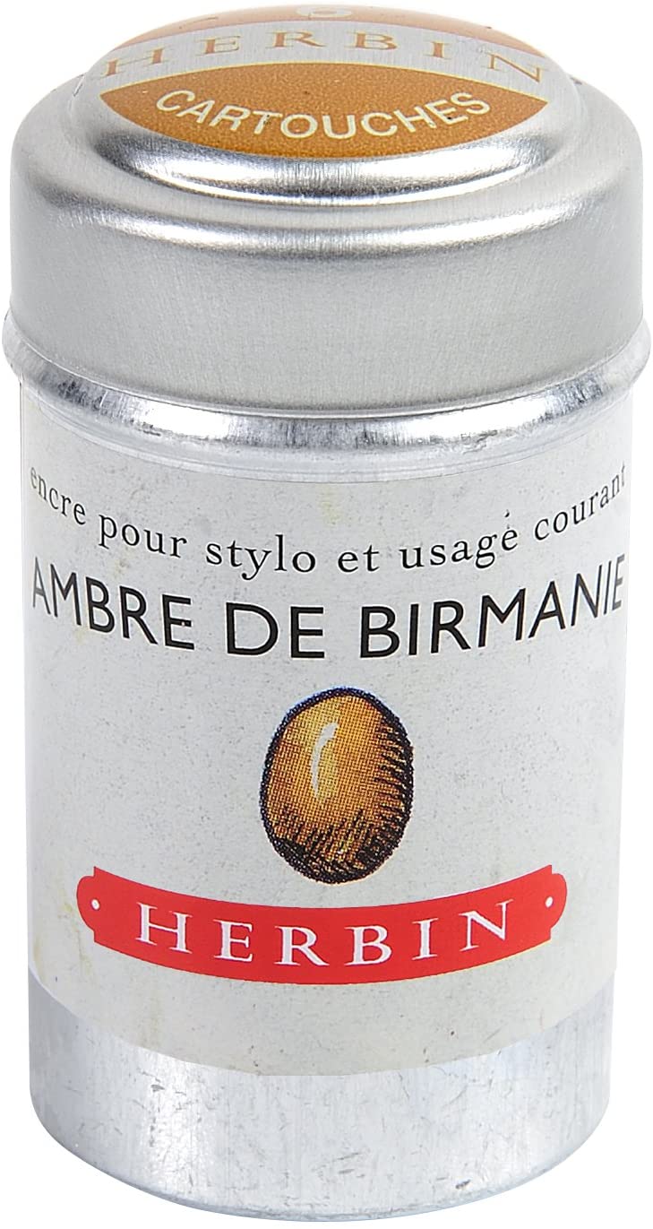 Herbin Ink Cartriges Ambre de Birmanie , 6 per tin 