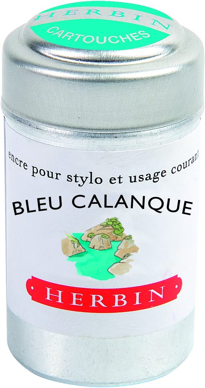 Herbin Ink Cartriges Bleu Calanque , 6 per tin  
