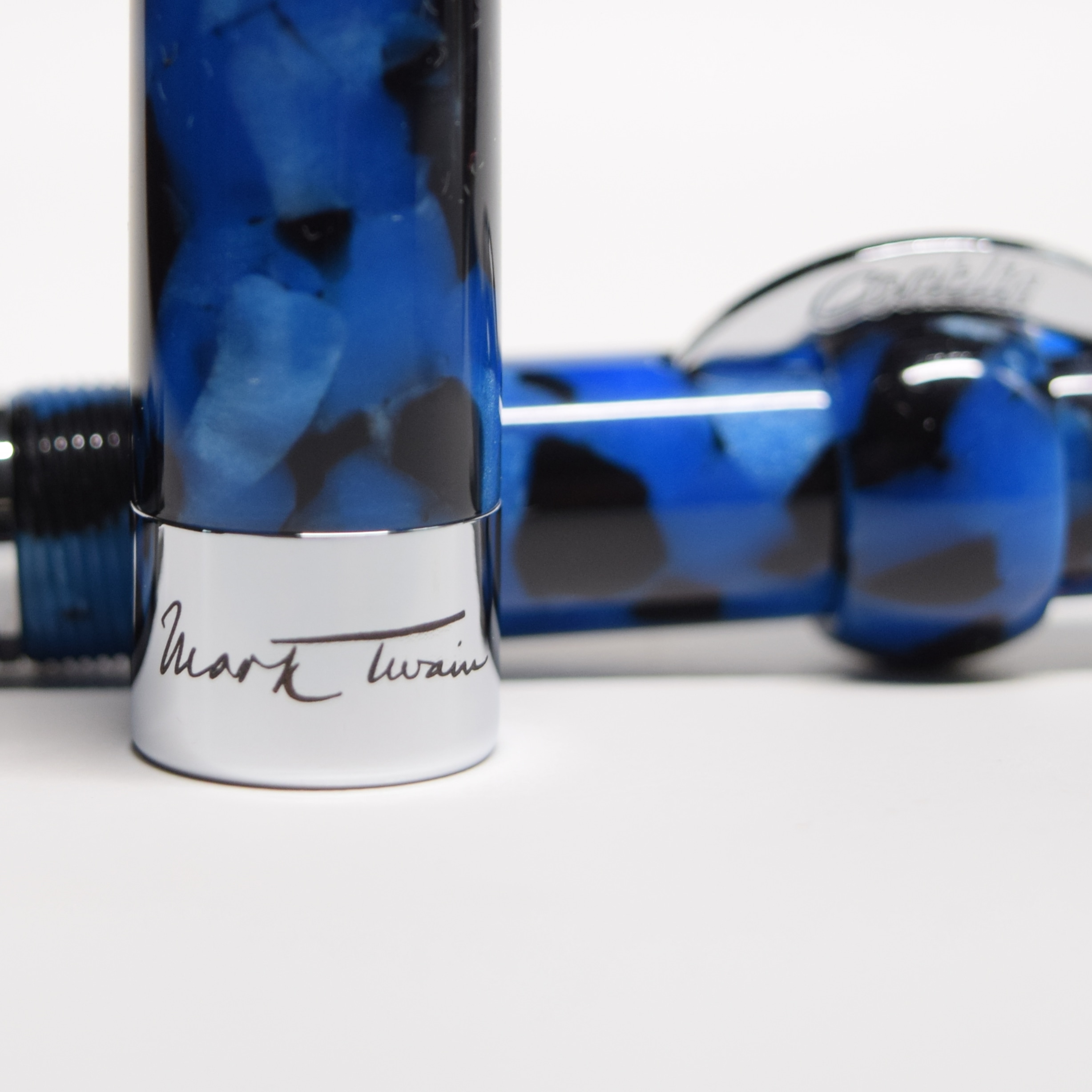 Conklin Mark Twain Crescent Filler Fountain Pen - Vintage Blue