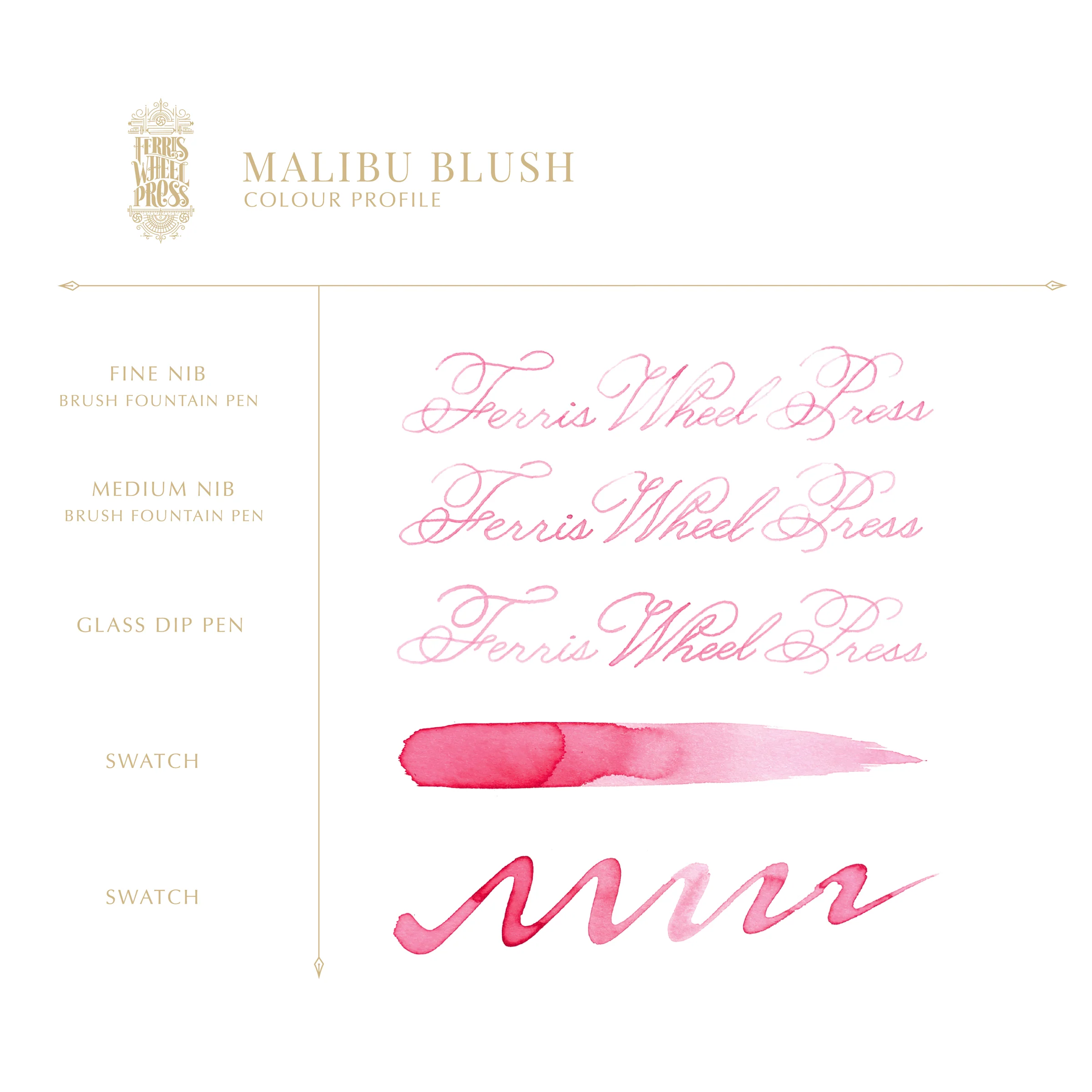 Ferris Wheel Press - Malibu Blush Ink Sample 2ml