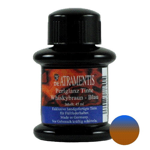 DeAtramentis Pearlescent Whisky Brown - Blue 45ml 