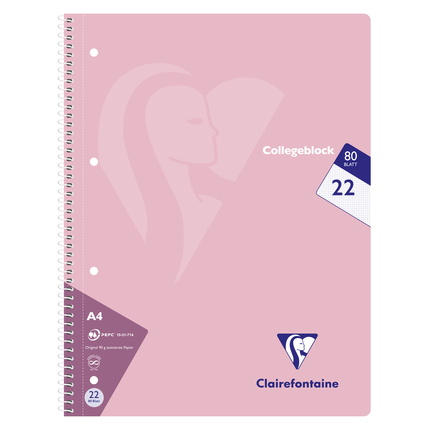 Clairefontaine Collegeblock Pastell A4 