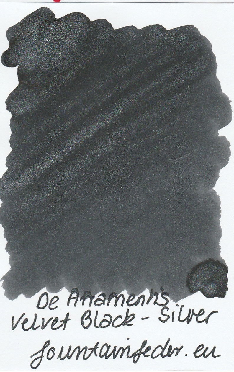 DeAtramentis Velvet Black - Silver Sample 2ml