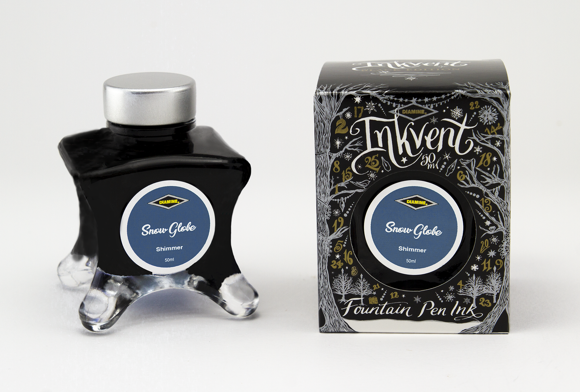 Diamine Inkvent Black Edition - Snow Globe 50ml 