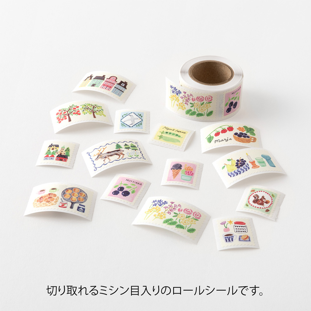 Midori Yuru Log Vol.3 Roll Sticker Stamps