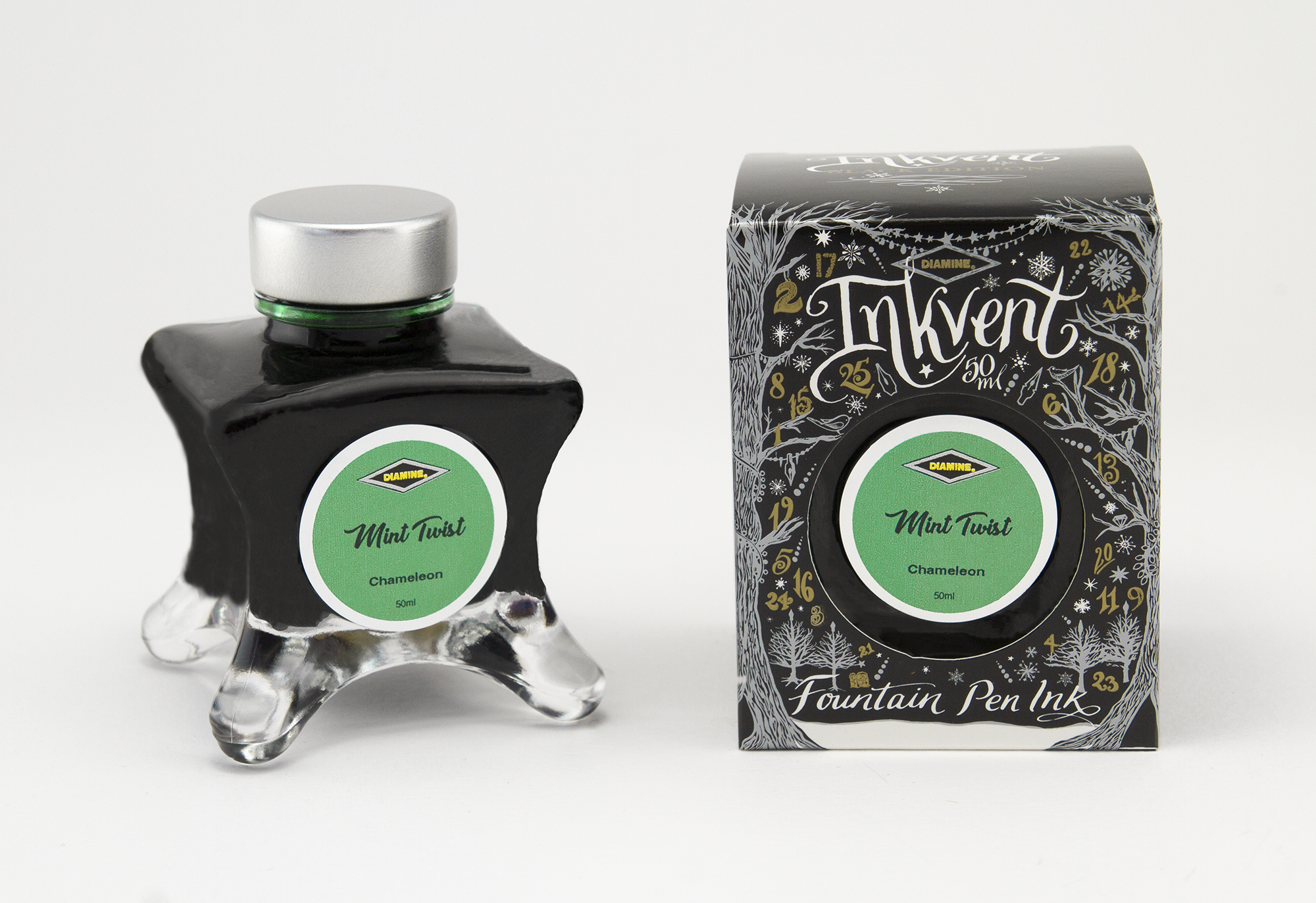 Diamine Inkvent Black Edition - Mint Twist 50ml