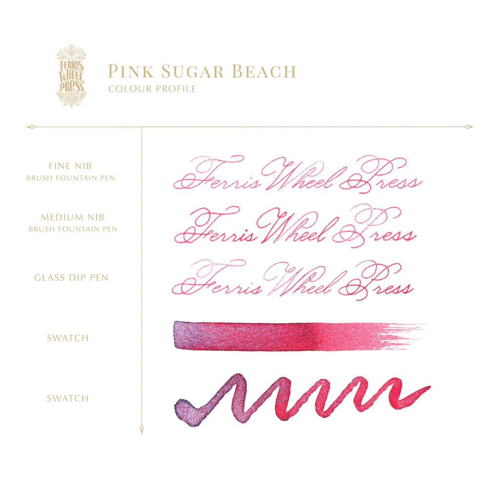 Ferris Wheel Press - Pink Sugar Beach Ink Sample 2ml