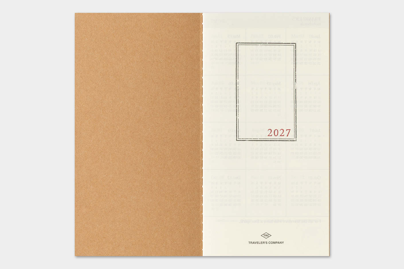 Traveler`s Company 2027 - Monthly Diary Refill Regular Size