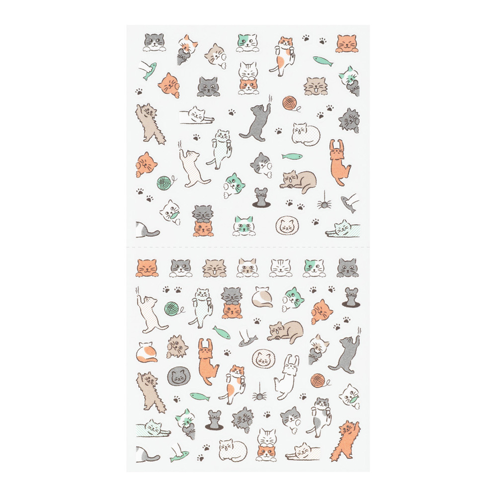 Midori Lined Cat Sticker