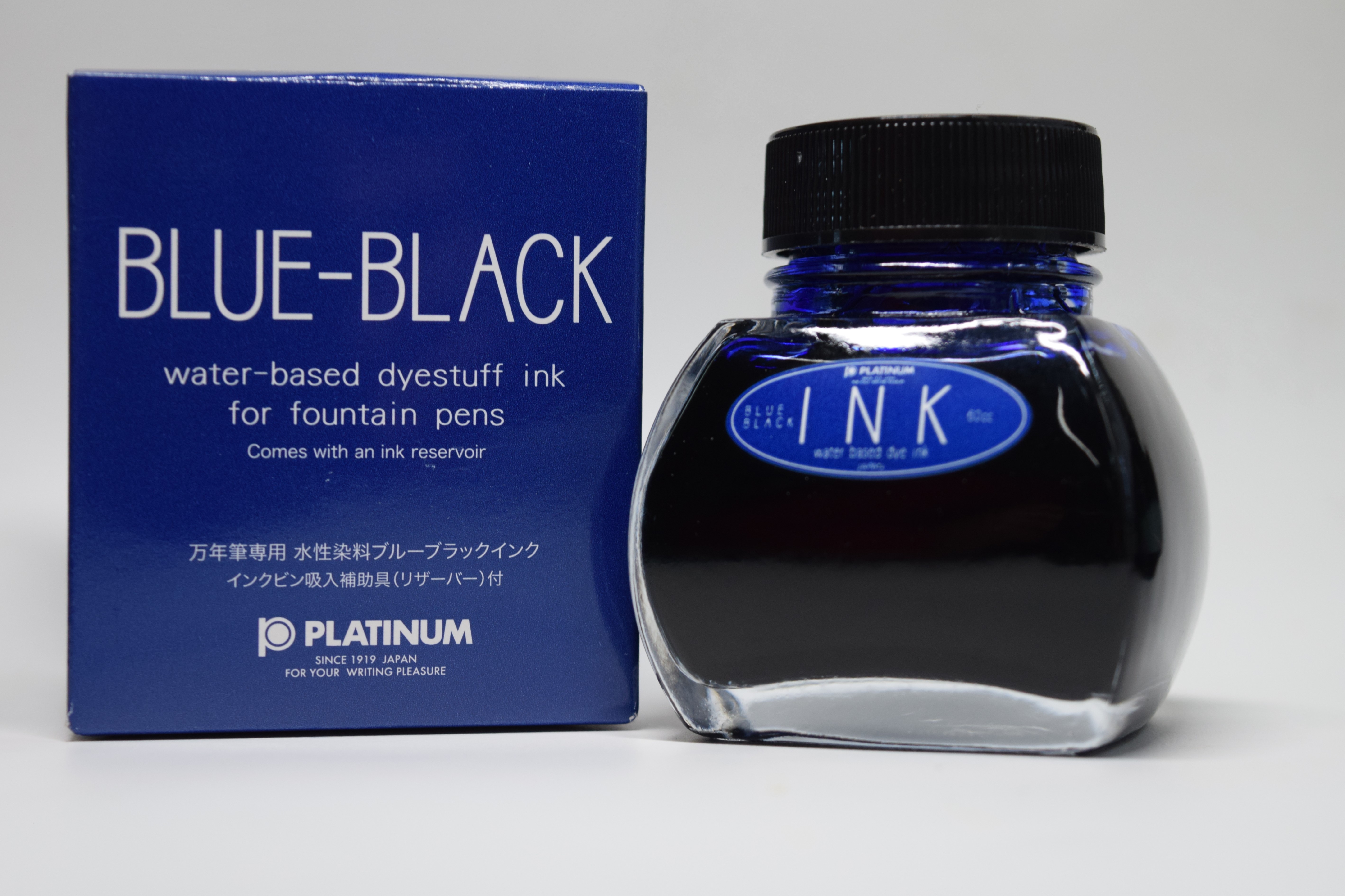 Platinum Dyestuff Ink - Blue Black 60ml