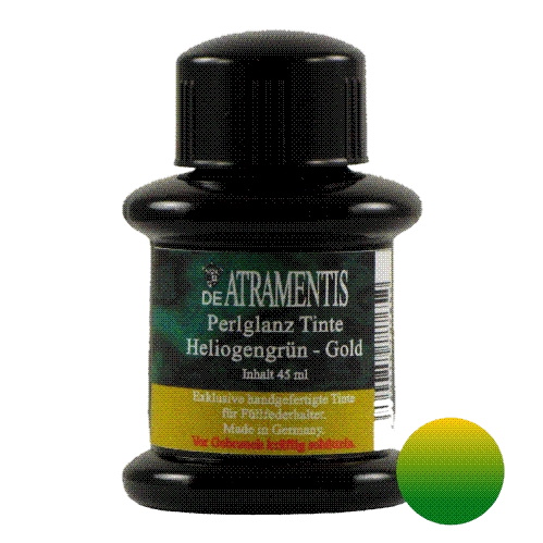DeAtramentis Pearlescent Heliogen Green - Gold 45ml  