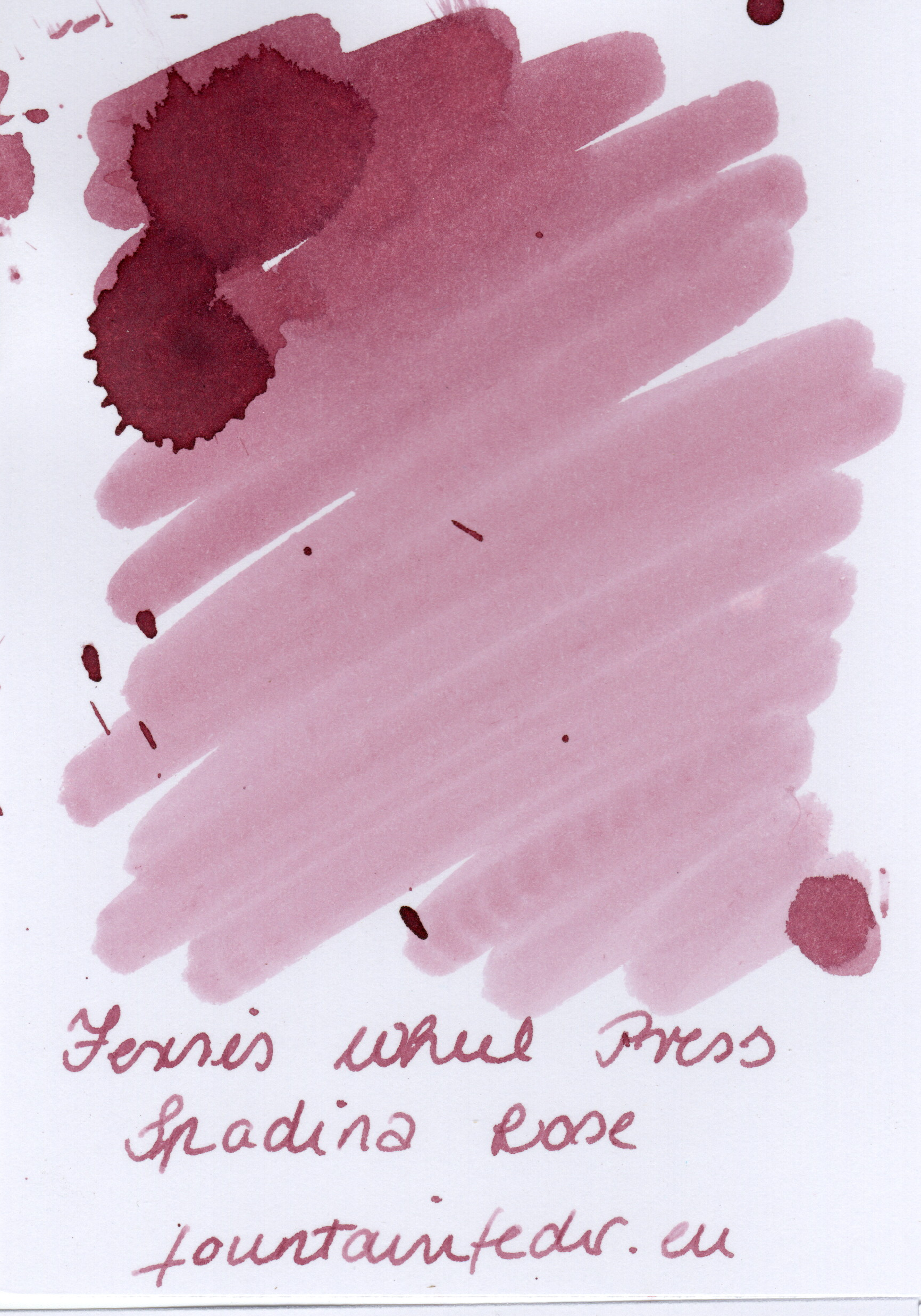 Ferris Wheel Press - Spadina Rose Ink Sample 2ml