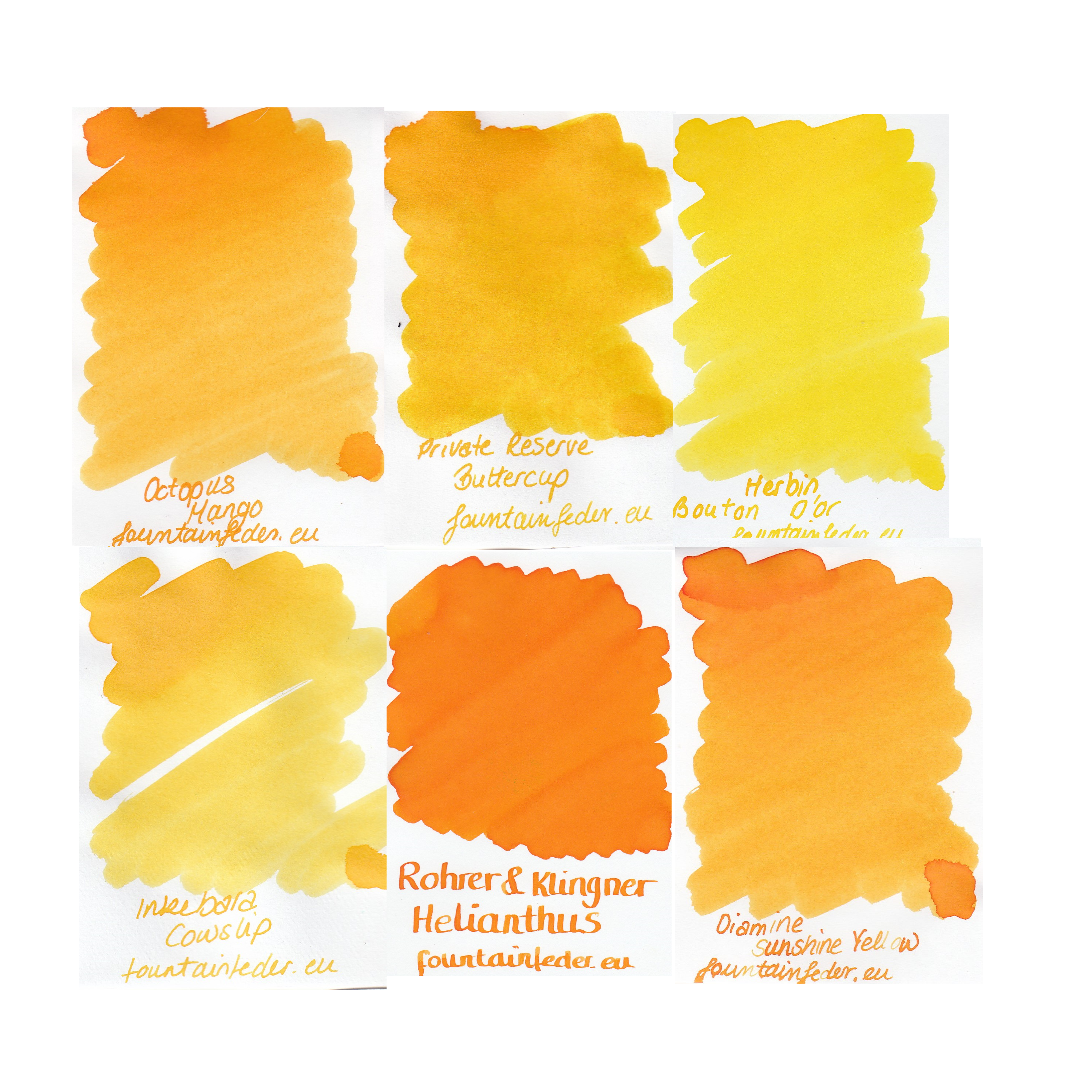 Yellowish  - Ink sample Set 