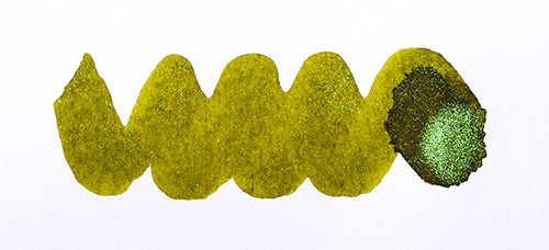 Diamine Inkvent Green Edition - Olive Swirl Ink Sample 2ml 