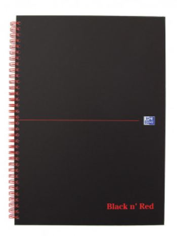 Oxford Black n' Red Notebook A5