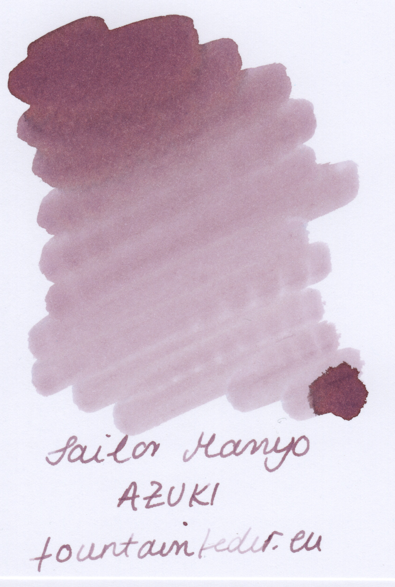 Sailor Manyo Azuki Ink Sample 2ml