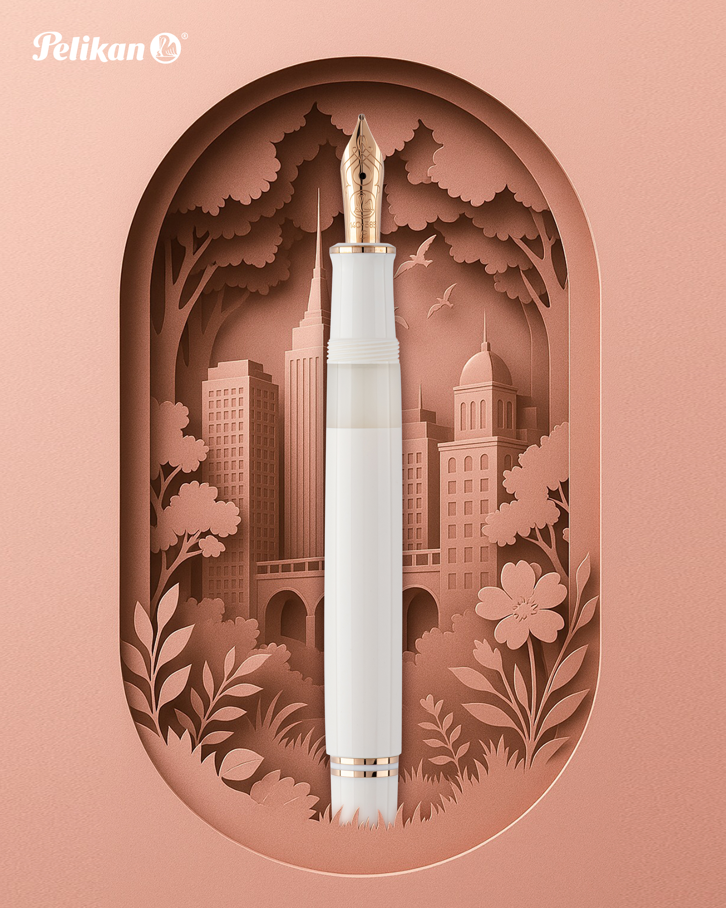 Pelikan Souverän M600 Weiß Rosegold - PRE ORDER