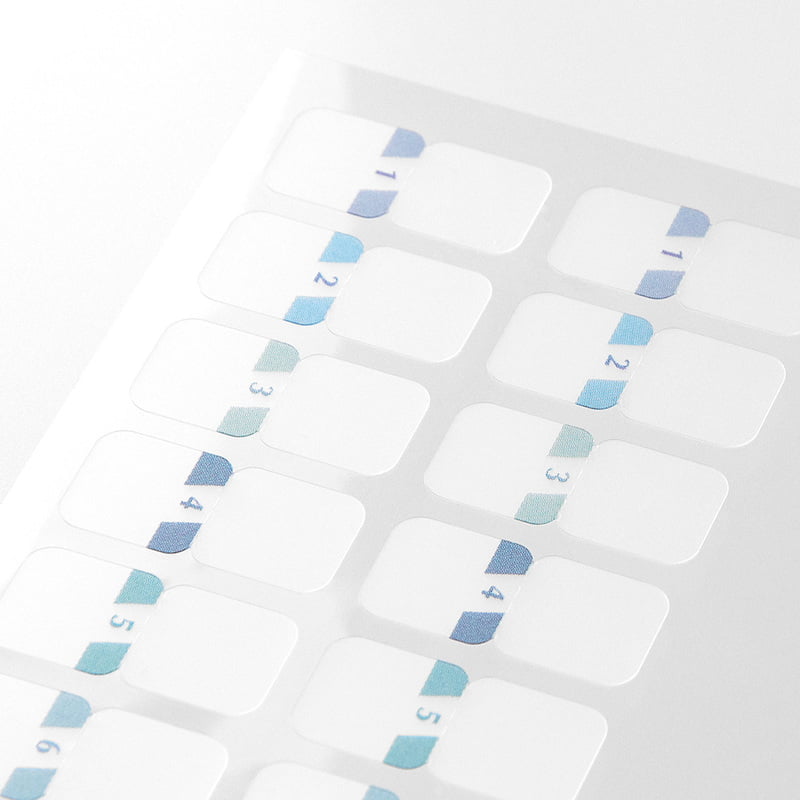 Midori Index Label S Chiratto Numbers