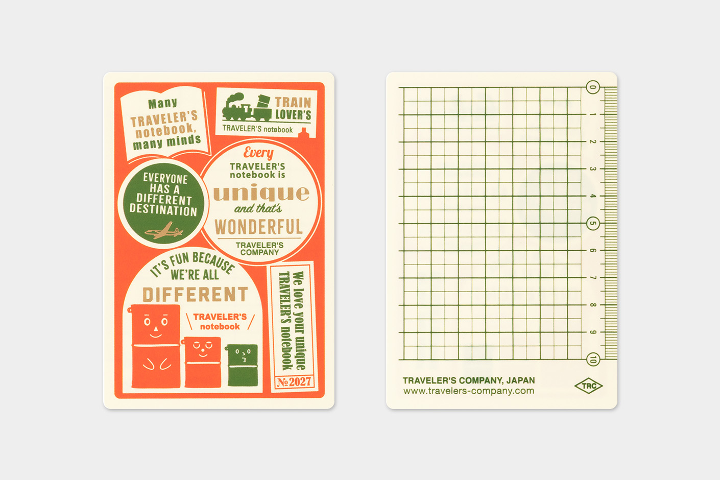 Traveler`s Company 2027 Plastic Sheet Passport Size