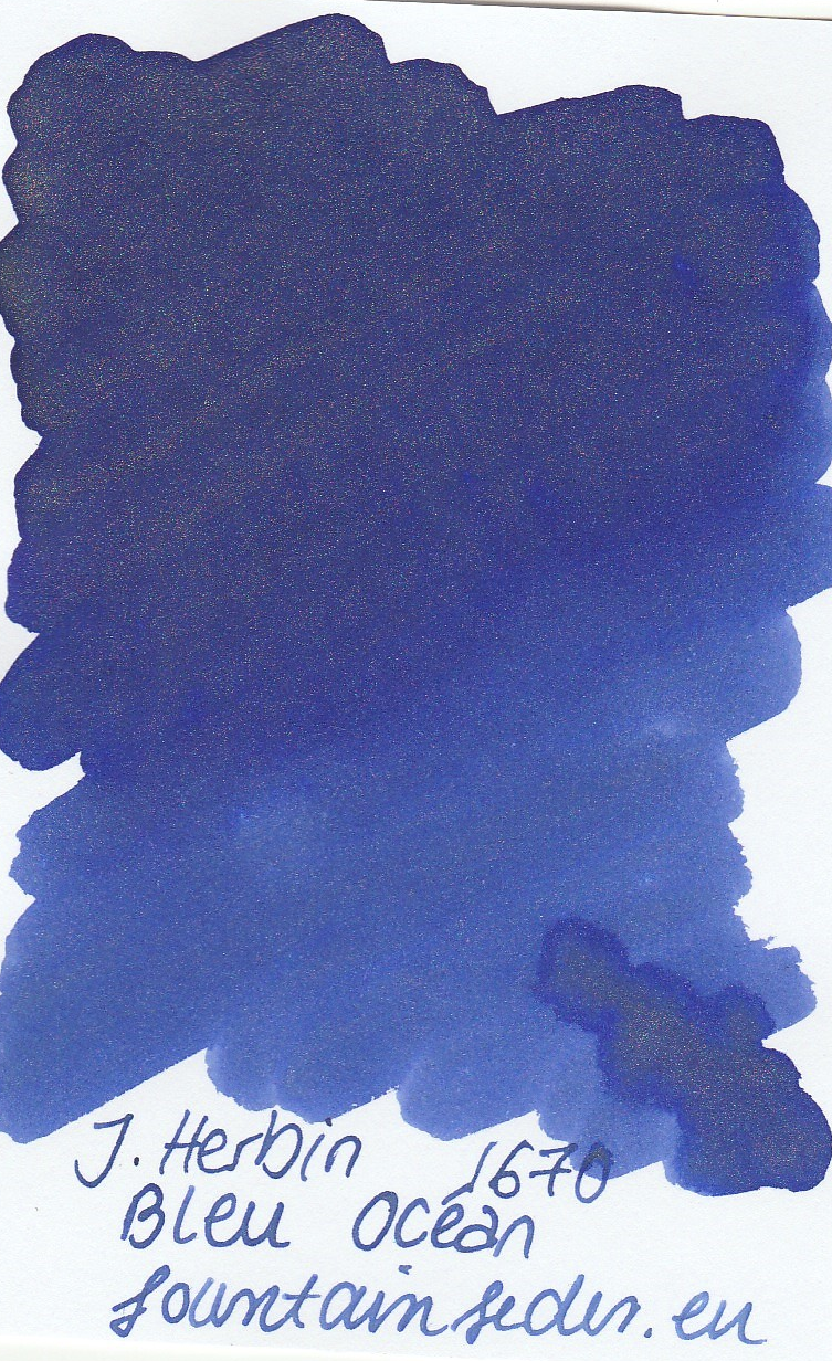 Herbin 1670 Bleu Ocean Ink Sample 2ml