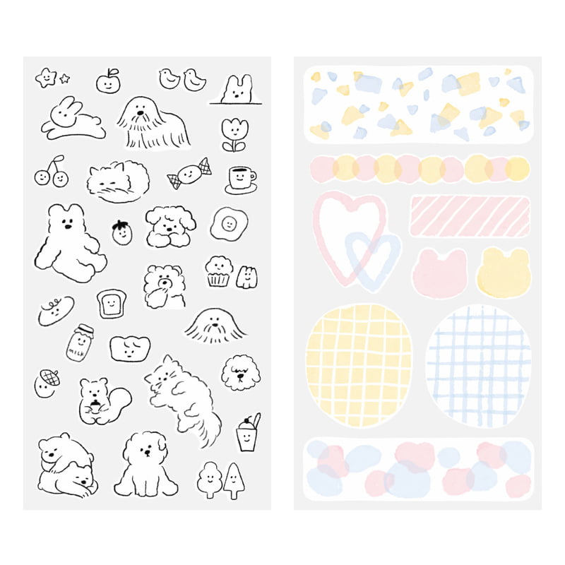 Midori Cute Motif Sticker - 2 Sheets