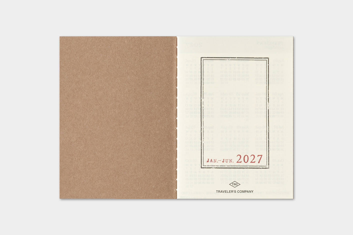 Traveler`s Company 2027 - Weekly Diary Refill Passport Size