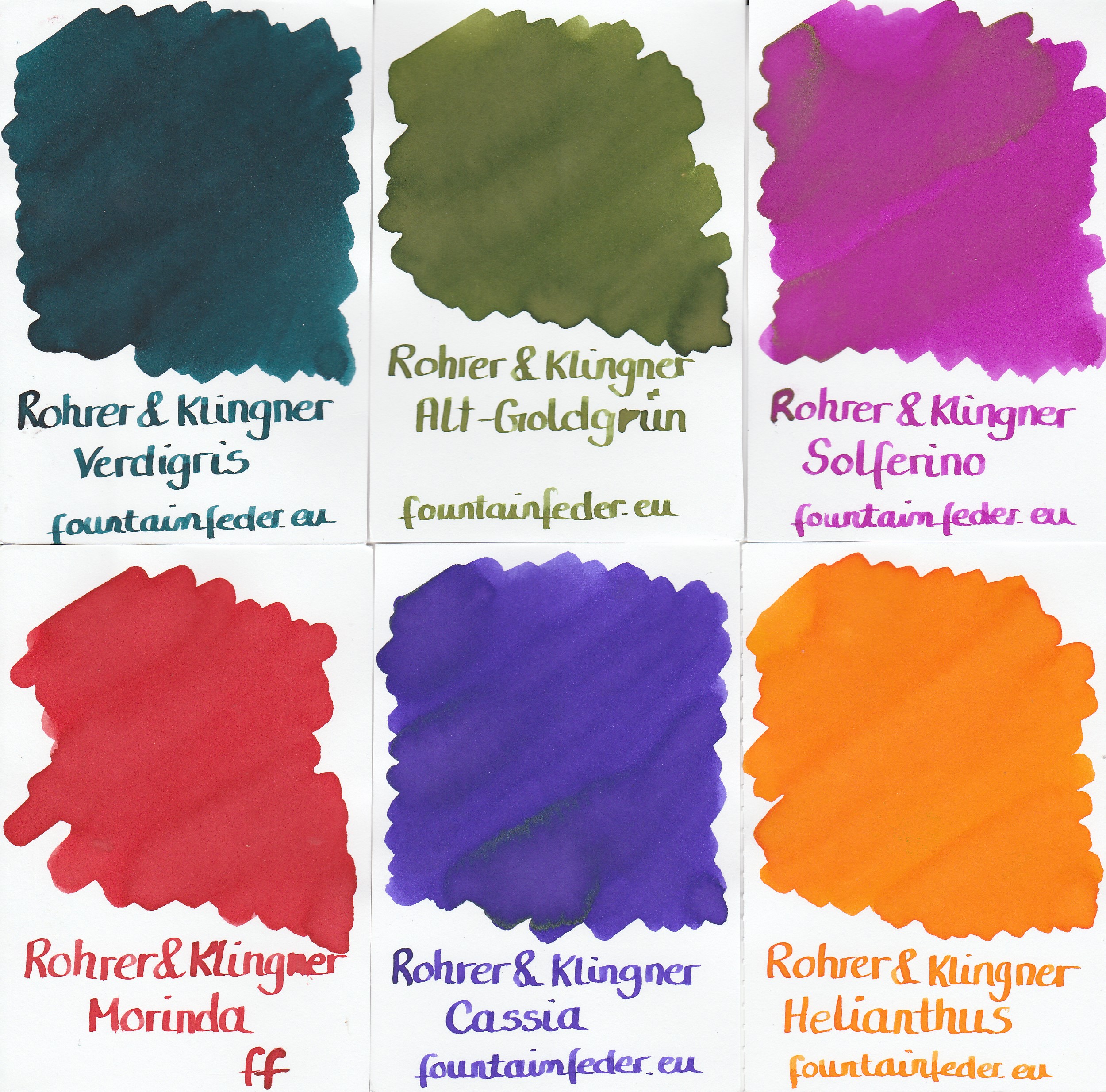 Rohrer & Klingner Blue Permanent Ink Sample 2ml  