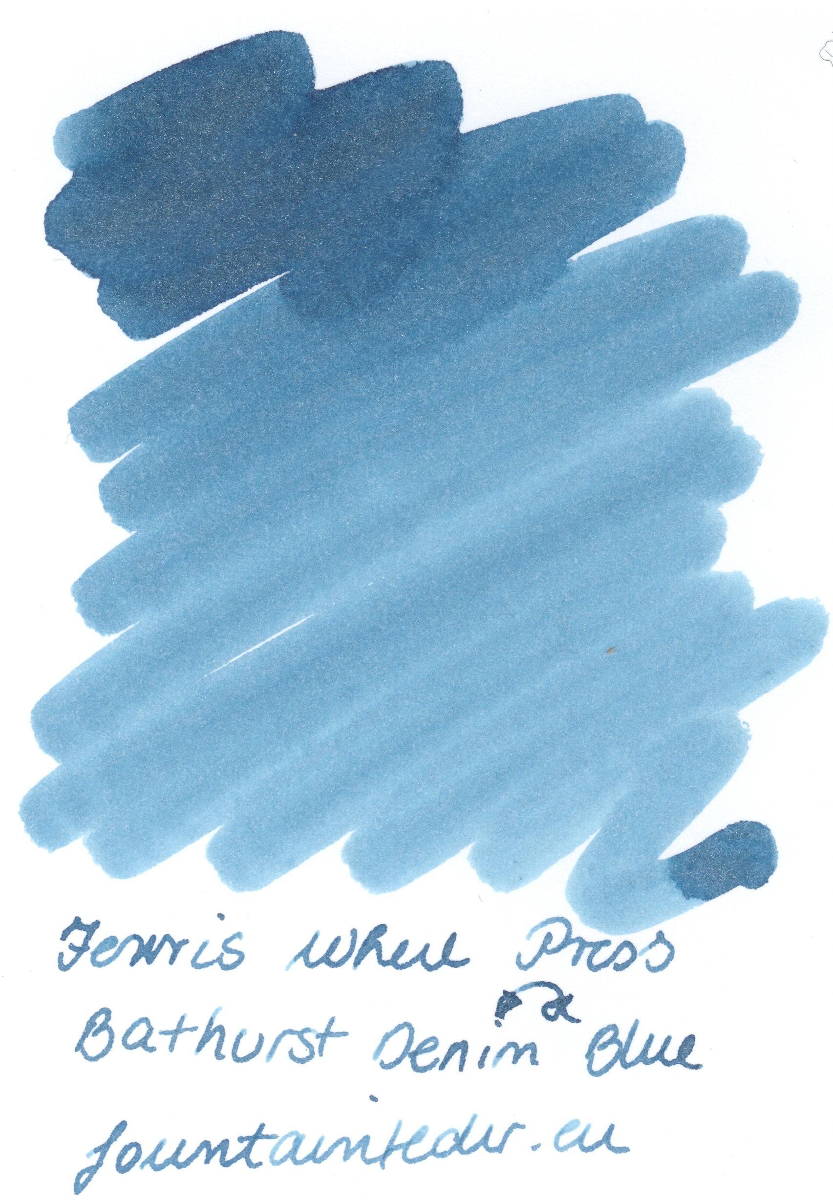 Ferris Wheel Press - Bathurst Blue Denim  Ink Sample 2ml