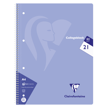 Clairefontaine Collegeblock Pastell A4 