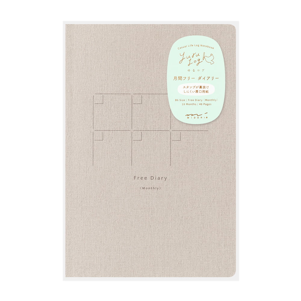 Yuru Log Notebook B6 Free Diary Monthly